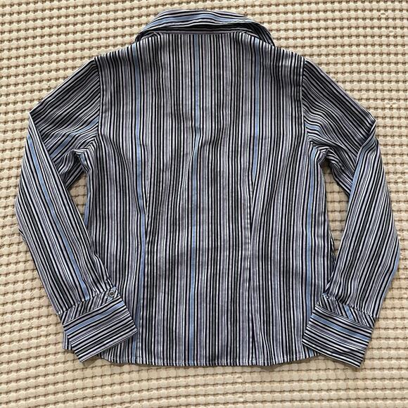 Geoffrey Beene Sport Button Up Cotton Shirt Striped Long Sleeve Collared 90s Y2K - Picture 6 of 9